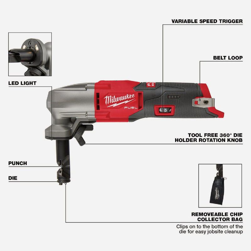 Milwaukee M12 Fuel Lithium-Ion 16 Gauge Variable Speed Nibbler (Tool Only)