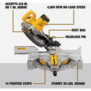 DEWALT 12 In. 15-Amp Single-Bevel Compound Miter Saw