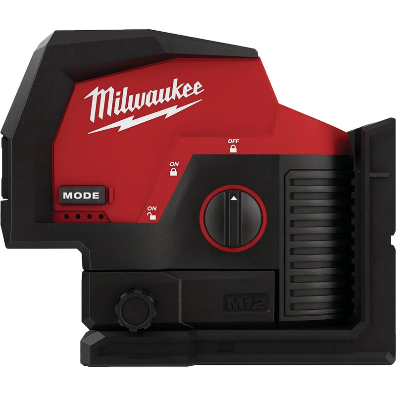 Milwaukee M12 Green Cross Line & Plumb Points Laser (Tool Only)