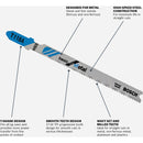 Bosch T-Shank 3-5/8 In. x 24 TPI High Carbon Steel Jig Saw Blade, Basic for Metal (5-Pack)