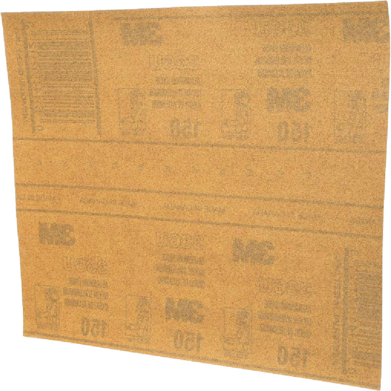 3M General Purpose 9 In. x 11 In. Aluminum Oxide Fine Sandpaper, 100 Grit, (25-Pack)