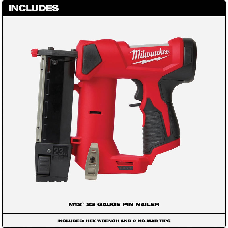 Milwaukee M12 23-Gauge Cordless Pin Nailer (Tool Only)