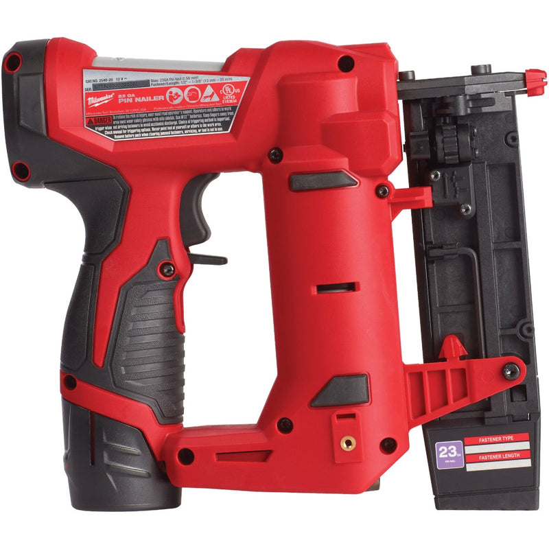 Milwaukee M12 23-Gauge Cordless Pin Nailer (Tool Only)