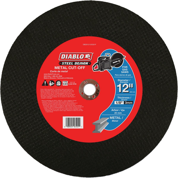 Diablo Steel Demon 12 In. x 20mm Metal High Speed Cut Off Disc