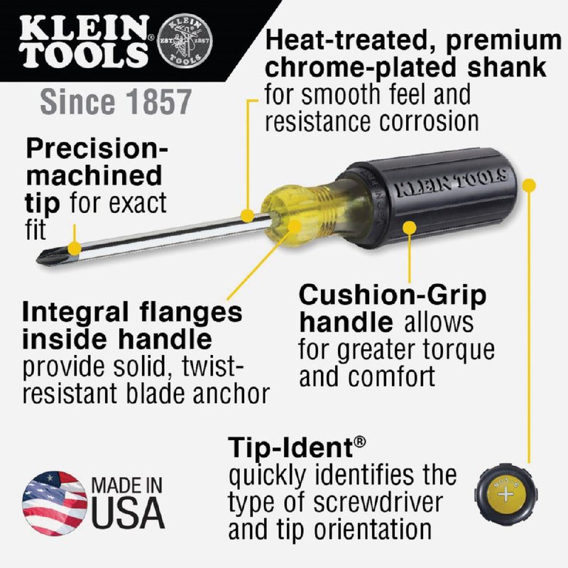 Klein Cushion-Grip Screwdriver Set (7-Piece)