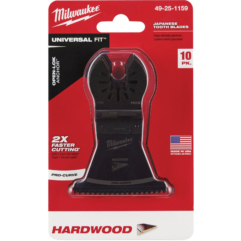 Milwaukee OPEN-LOK 2-1/2 In. HCS Japanese Tooth Hardwood Oscillating Blade (10-Pack)