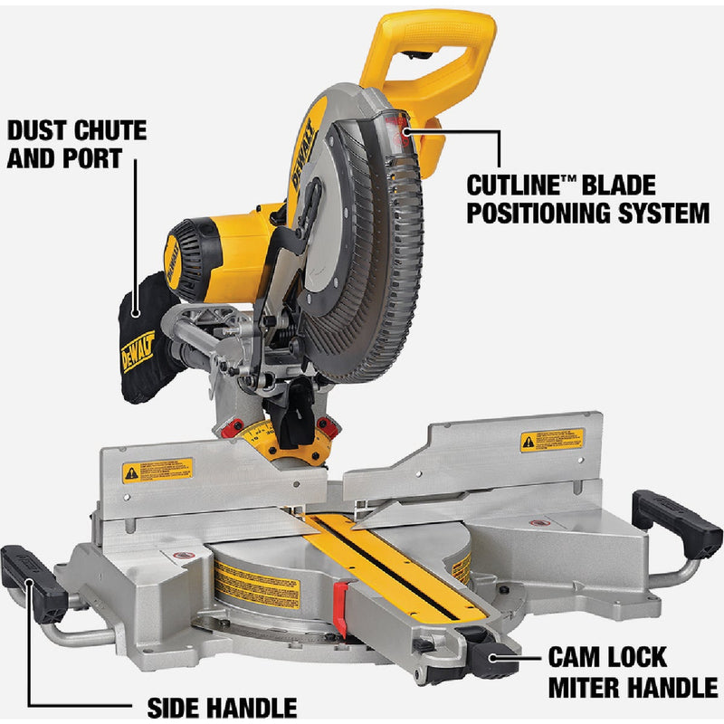 DEWALT 12 In. 15-Amp Dual-Bevel Sliding Compound Miter Saw