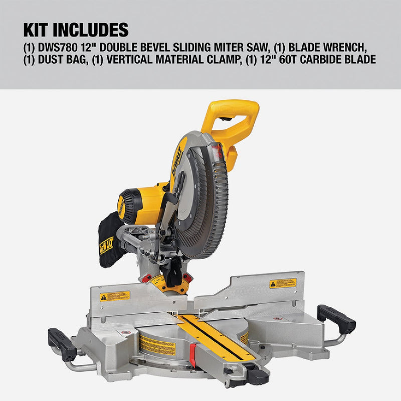 DEWALT 12 In. 15-Amp Dual-Bevel Sliding Compound Miter Saw