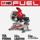 Milwaukee M18 FUEL 12 In. Brushless Dual Bevel Sliding Compound Cordless Miter Saw Kit with 12.0 Ah Battery & Charger