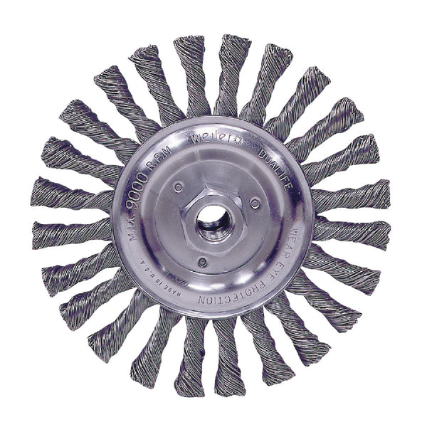 Weiler Vortec 6 In. Stringer Bead 0.025 In. Angle Grinder Wire Wheel