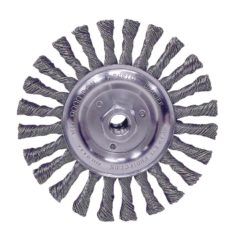 Weiler Vortec 6 In. Stringer Bead 0.025 In. Angle Grinder Wire Wheel