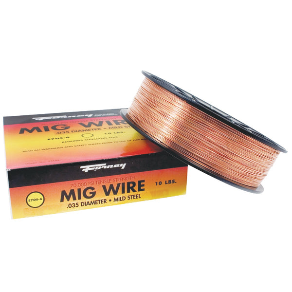 Forney ER70S-6 Mild Steel Mig Wire, 0.035 In., 10 Lb.