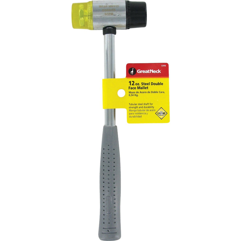 Great Neck 12 Oz. Plastic/Rubber Mallet with Tubular Steel Handle