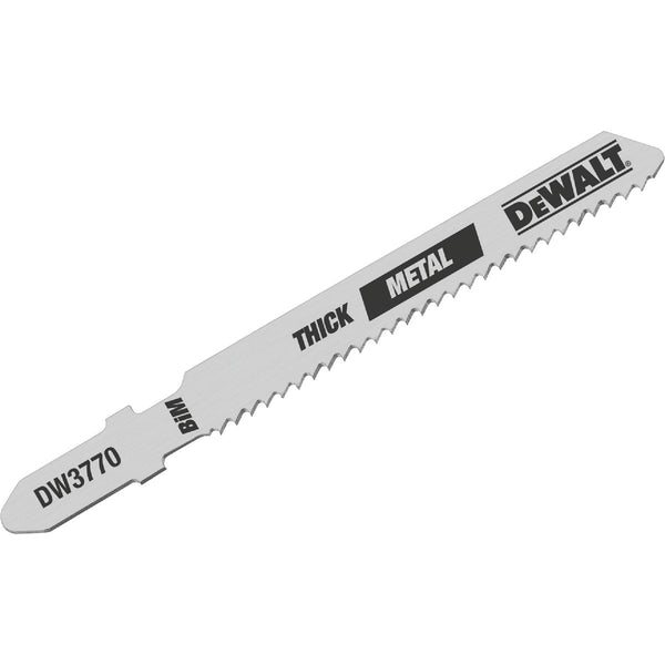 DeWalt T-Shank 3 In. x 14 TPI High Carbon Steel Jig Saw Blade, Thick Metal (5-Pack)