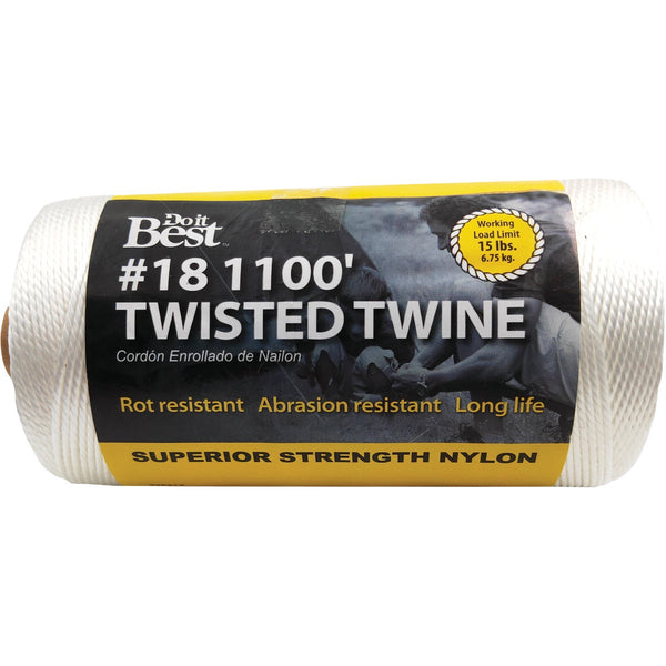 Do it Best #18 x 1100 Ft. White Nylon Twisted Twine