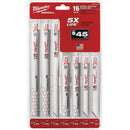 Milwaukee SAWZALL 16-Piece Multi-Material Reciprocating Saw Blade Set