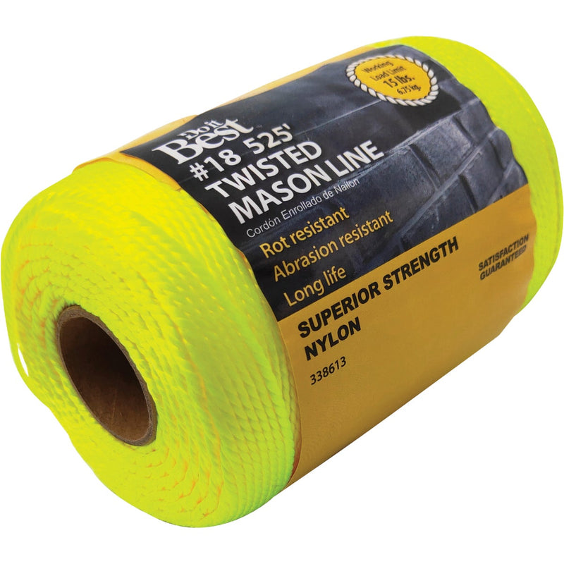 Do it Best 525 Ft. Fluorescent Yellow Twisted Nylon Mason Line