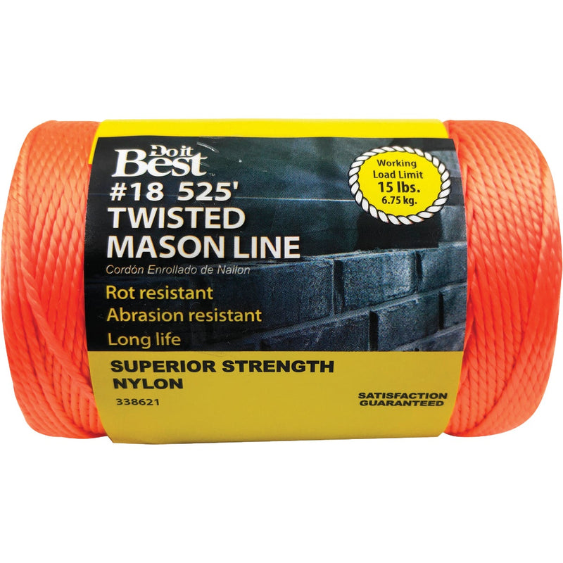 Do it Best 525 Ft. Fluorescent Orange Twisted Nylon Mason Line