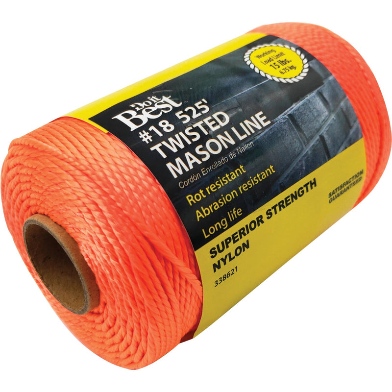 Do it Best 525 Ft. Fluorescent Orange Twisted Nylon Mason Line