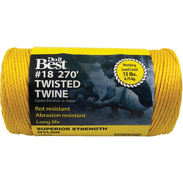 Do it Best #18 x 270 Ft. Yellow Nylon Twisted Twine