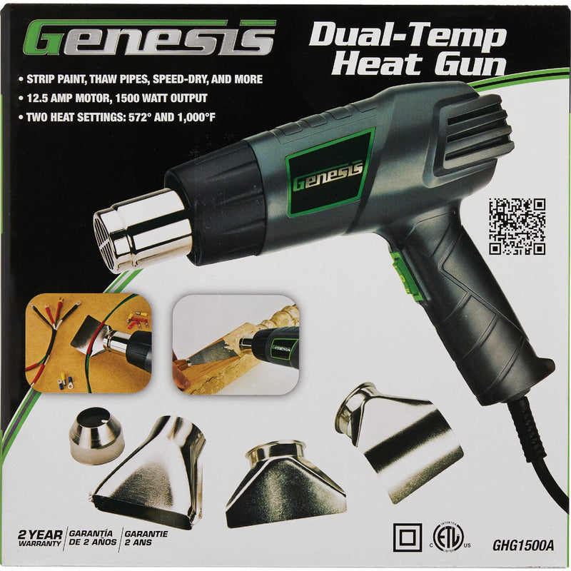 Genesis 12.5A Dual Temp Heat Gun Kit w/9 Accessories