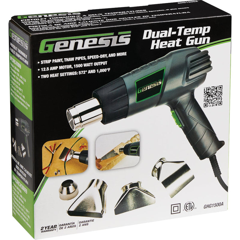 Genesis 12.5A Dual Temp Heat Gun Kit w/9 Accessories