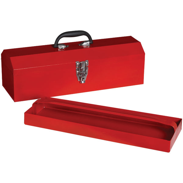 19 In. Red Steel Hip Roof Toolbox