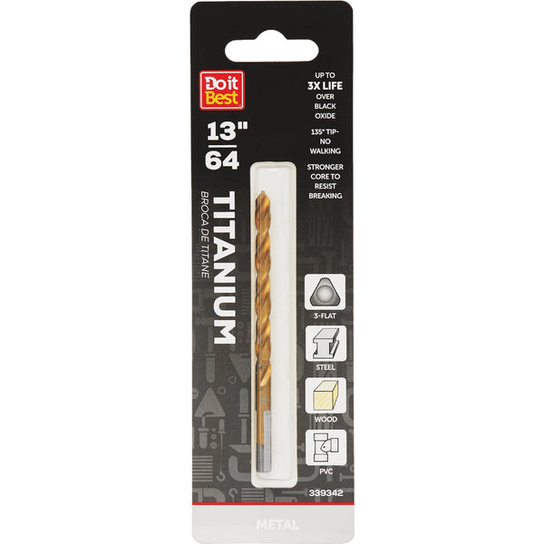 Do it Best 13/64 In. Titanium Drill Bit