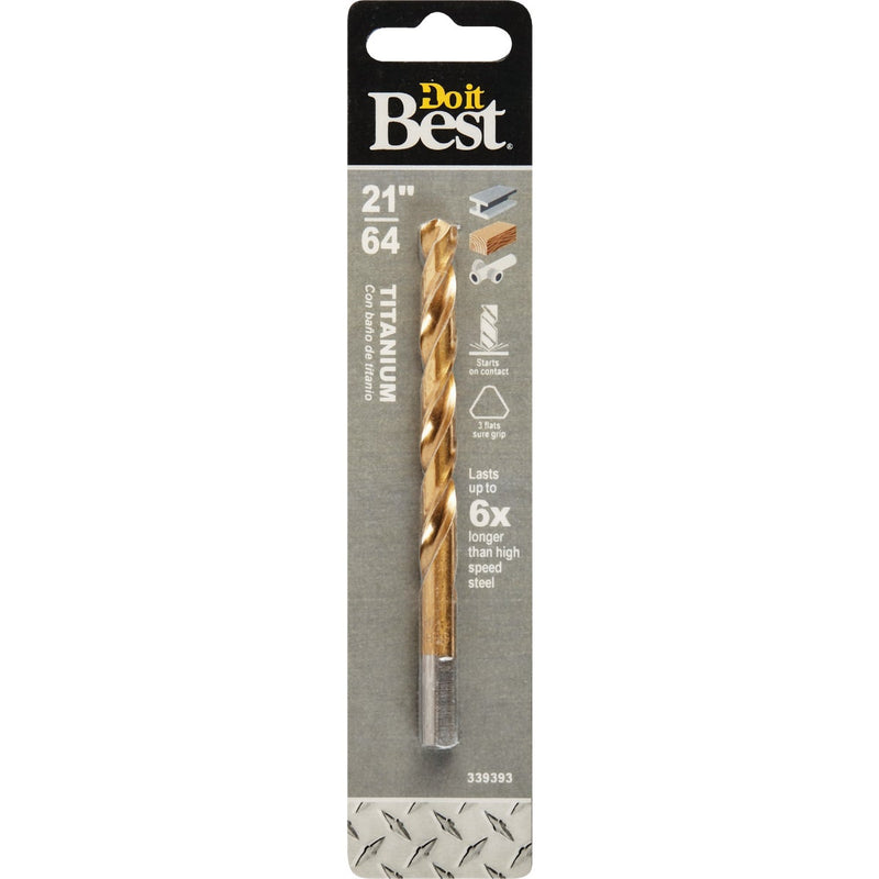 Do it Best 21/64 In. Titanium Drill Bit