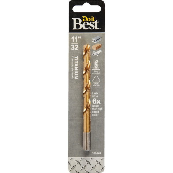 Do it Best 11/32 In. Titanium Drill Bit