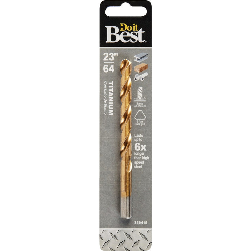 Do it Best 23/64 In. Titanium Drill Bit