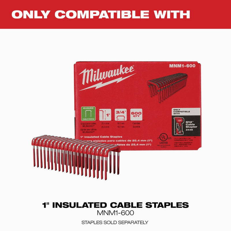 Milwaukee M12 1 In. Cordless Cable Stapler (Tool Only)