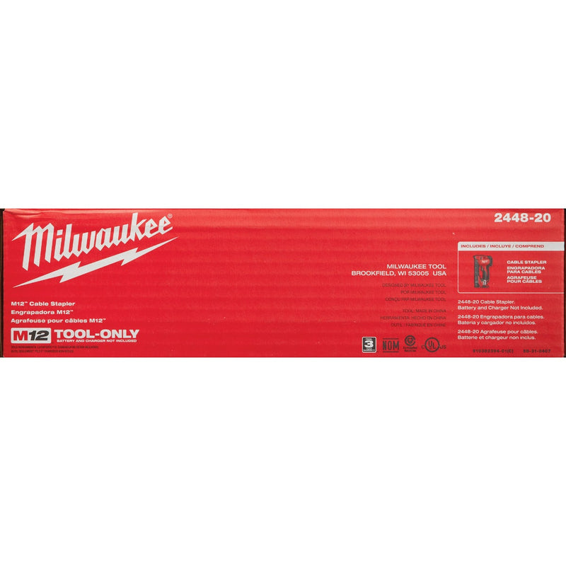 Milwaukee M12 1 In. Cordless Cable Stapler (Tool Only)