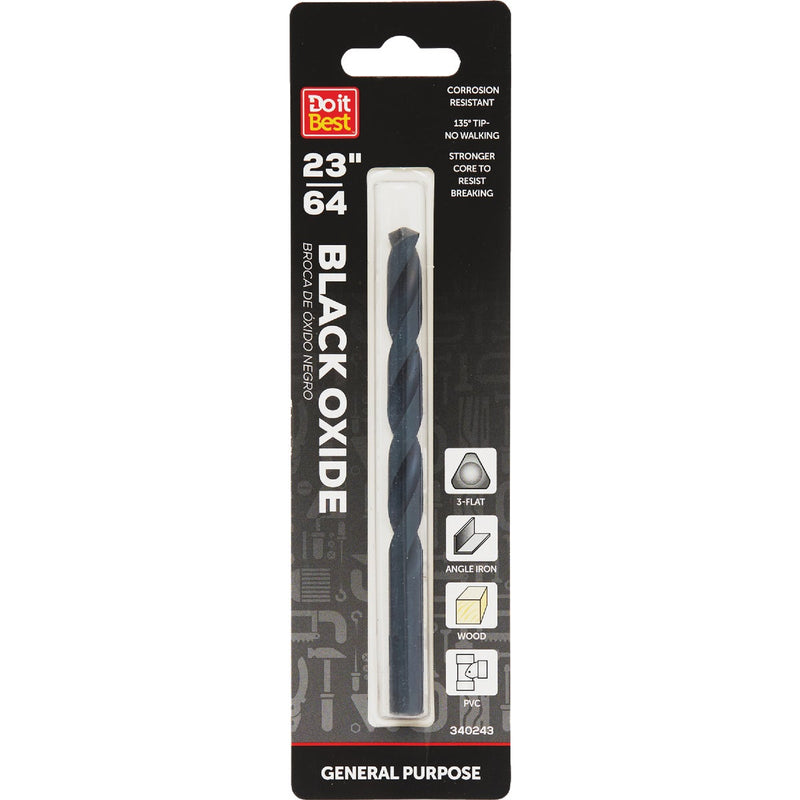 Do it Best 23/64 In. Black Oxide Drill Bit