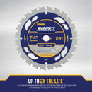 Irwin Marathon 7-1/4 In. 24-Tooth Framing/Ripping Circular Saw Blade