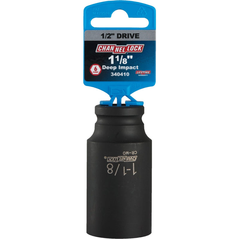 Channellock 1/2 In. Drive 1-1/8 In. 6-Point Deep Standard Impact Socket