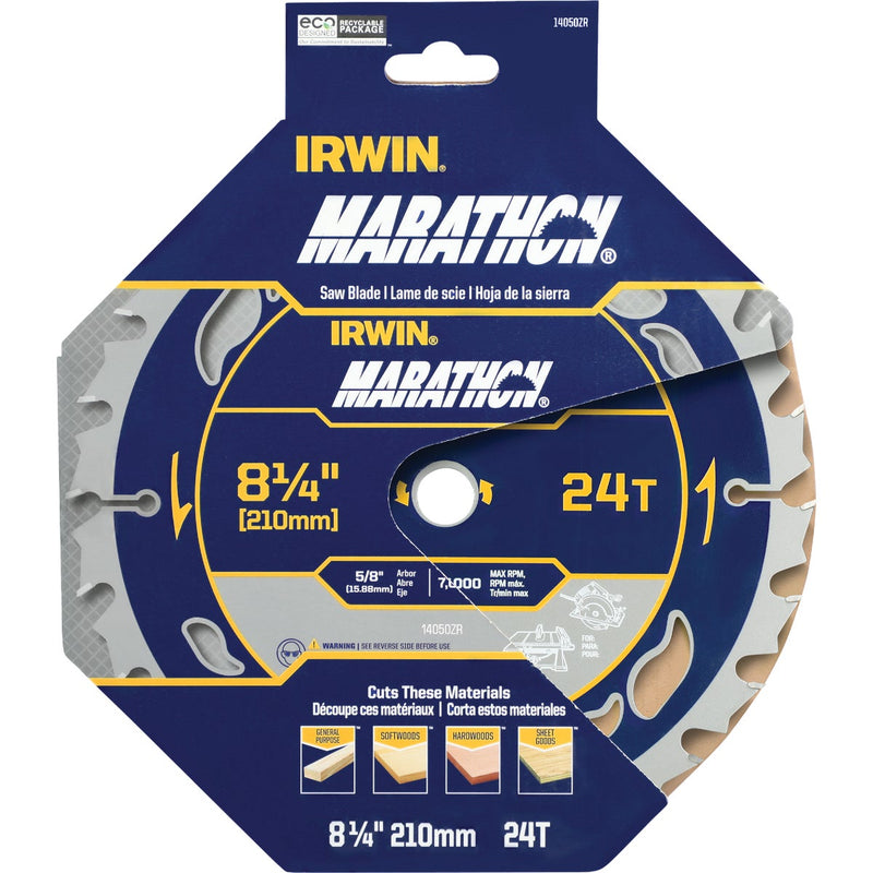 Irwin Marathon 8-1/4 In. 24-Tooth General Purpose Circular Saw Blade