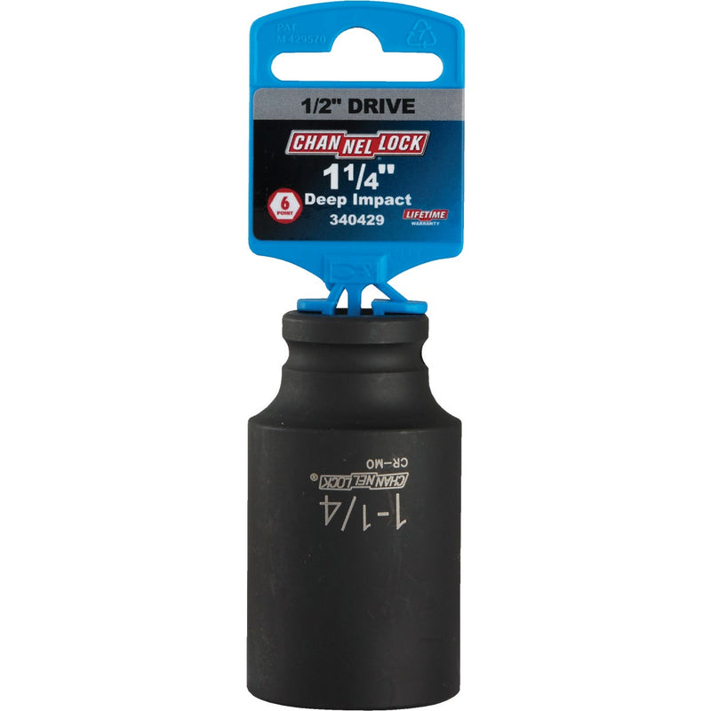 Channellock 1/2 In. Drive 1-1/4 In. 6-Point Deep Standard Impact Socket