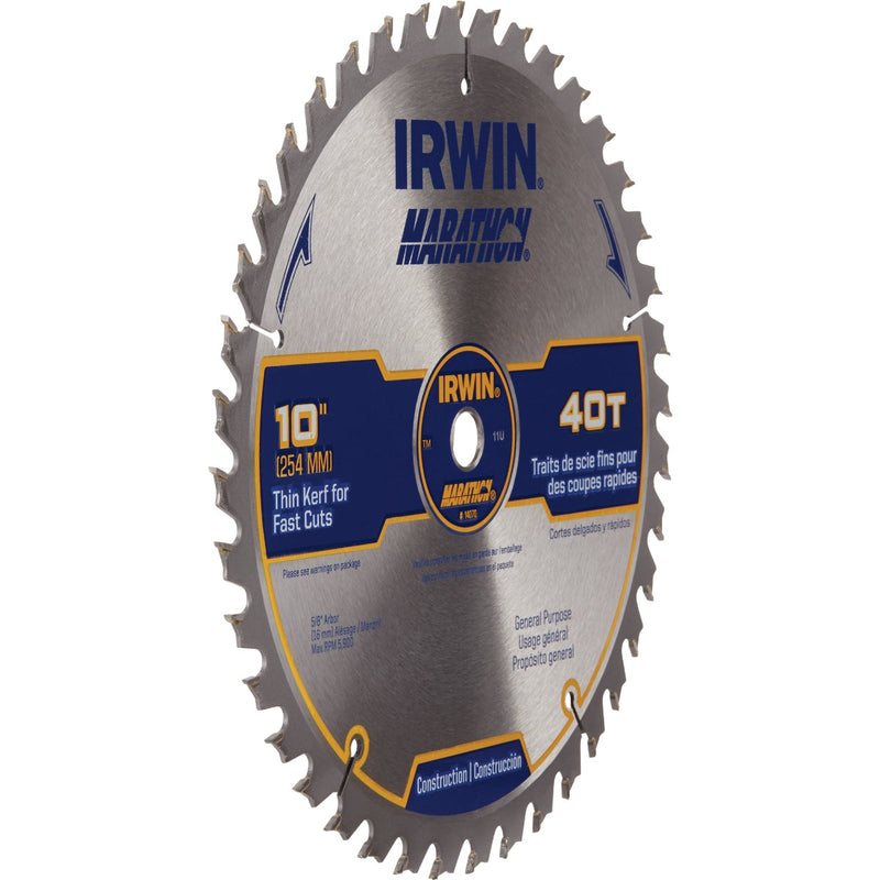 Irwin Marathon 10 In. 40-Tooth General Purpose Circular Saw Blade