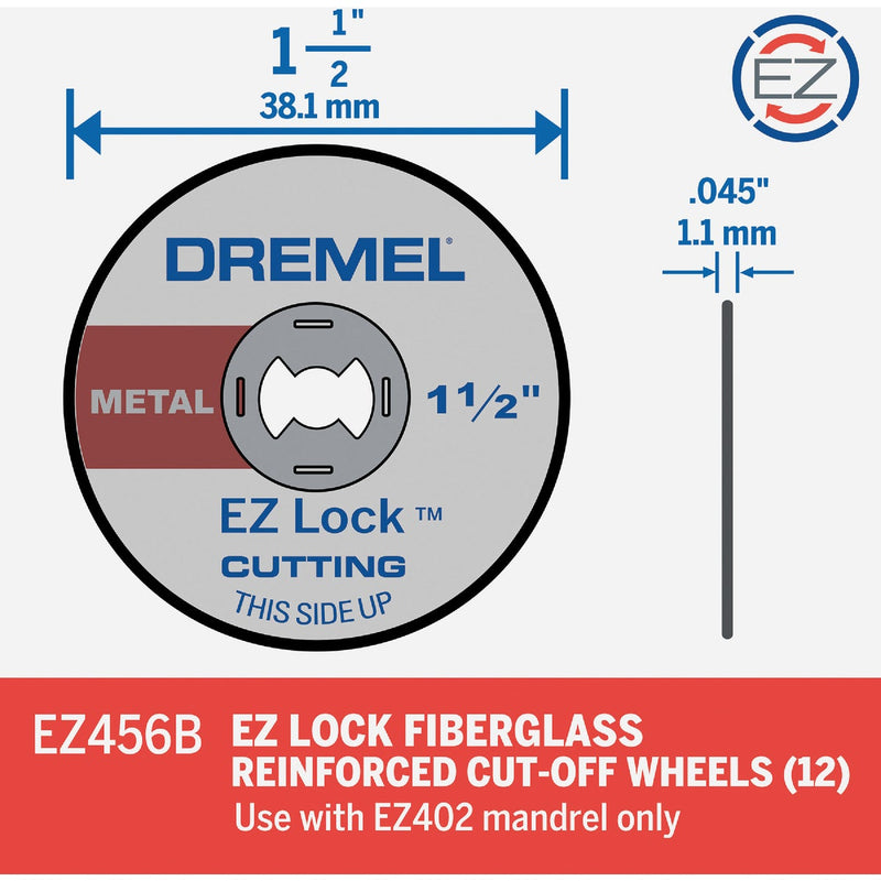 Dremel 1-1/2 In. EZ Lock Metal Cut-Off Wheel (12-Pack)