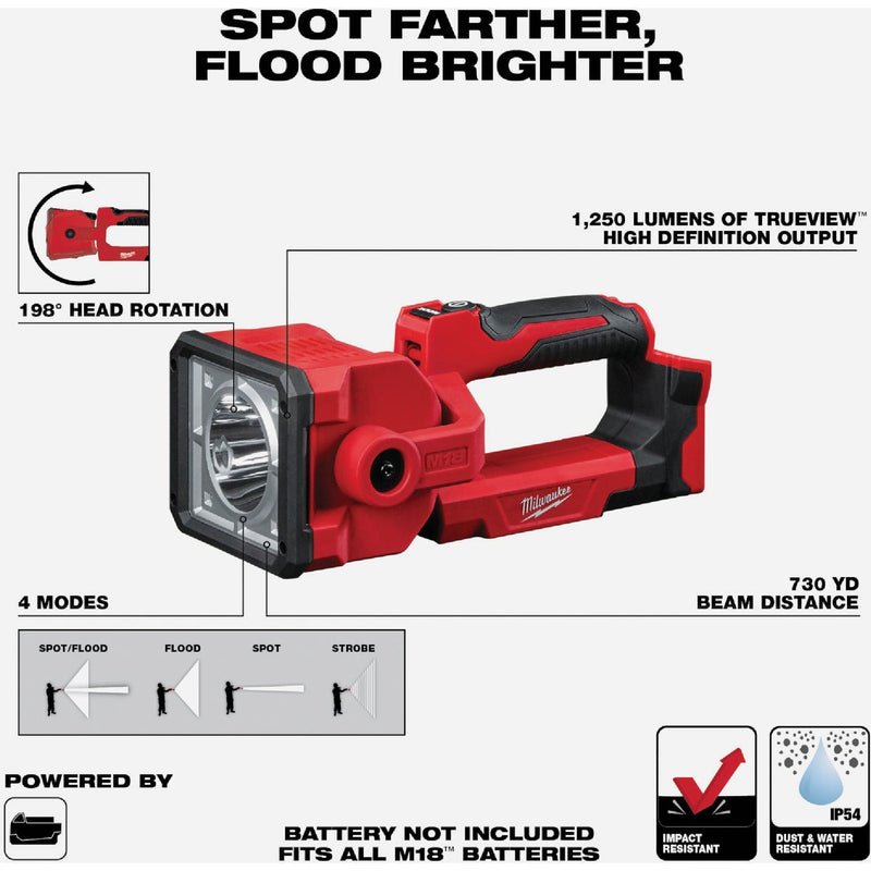 Milwaukee M18 18 Volt Lithium-Ion LED Light Cordless Work Light (Tool Only)