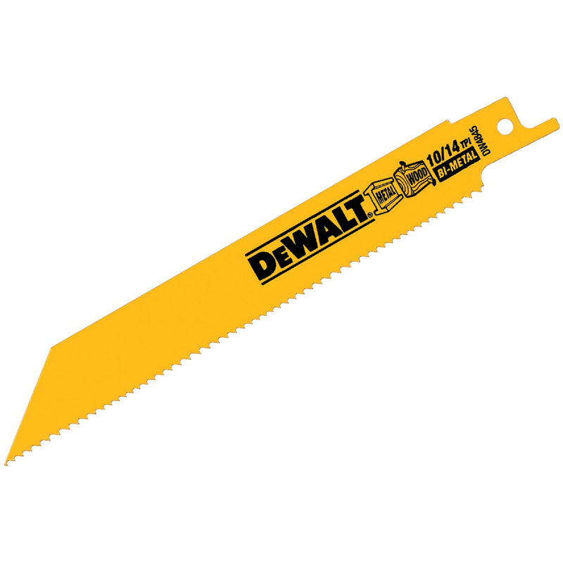 DeWalt 6 In. 10/14 TPI Wood/Metal Reciprocating Saw Blade (2-Pack)