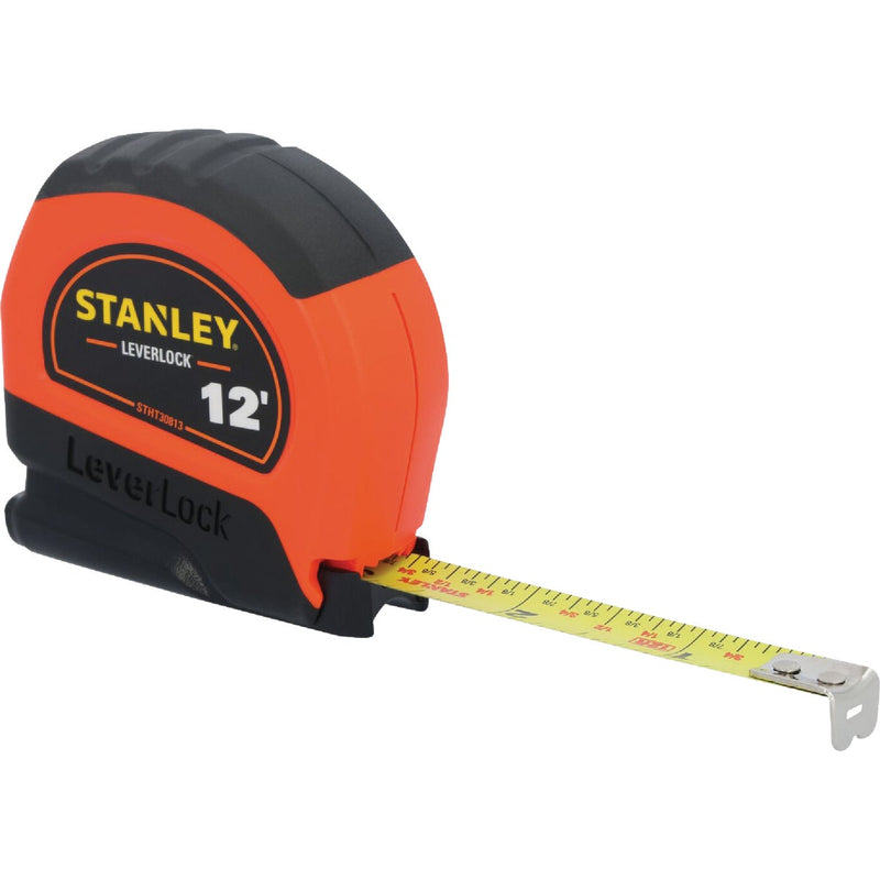 Stanley LeverLock 12 Ft. High-Visibility Tape Measure