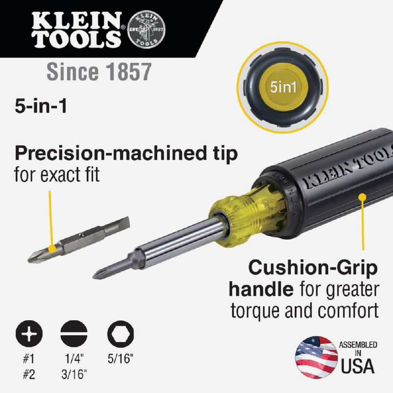 Klein 5-in-1 Multi-Bit Screwdriver