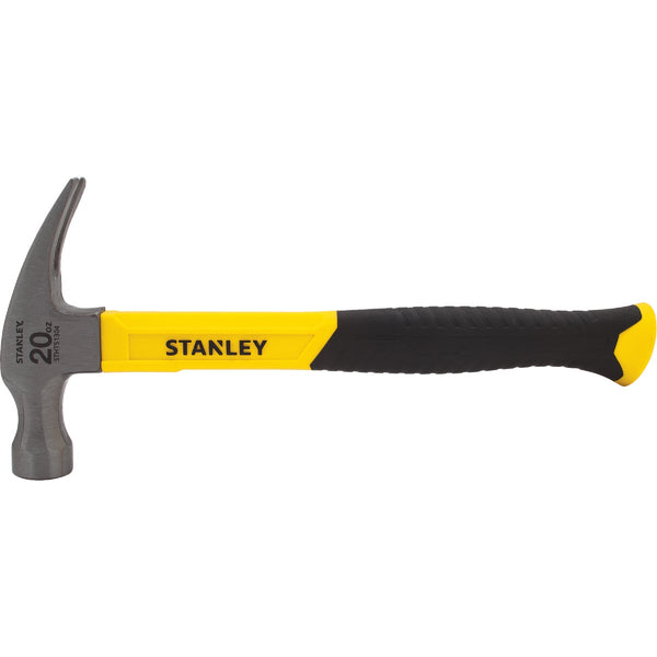 Stanley 20 Oz. Smooth-Face Rip Claw Hammer with Fiberglass Handle