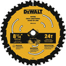 DEWALT 8-1/4 In. 24-Tooth Framing /Ripping Blister Circular Saw Blade