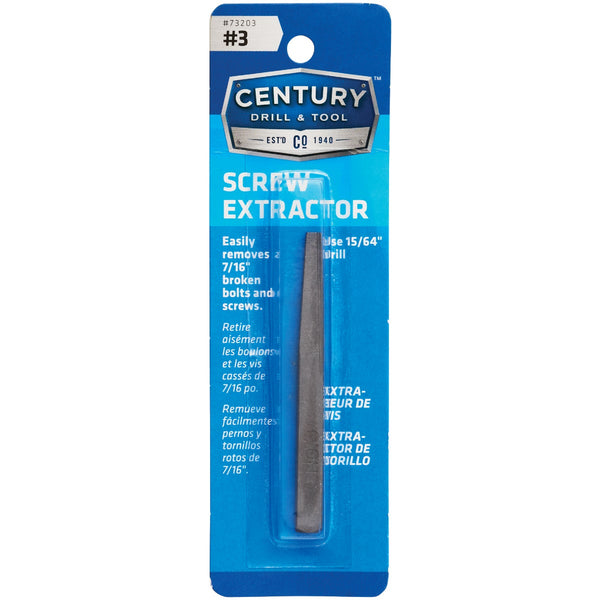 Century Drill & Tool #3 Straight Flute Screw Extractor