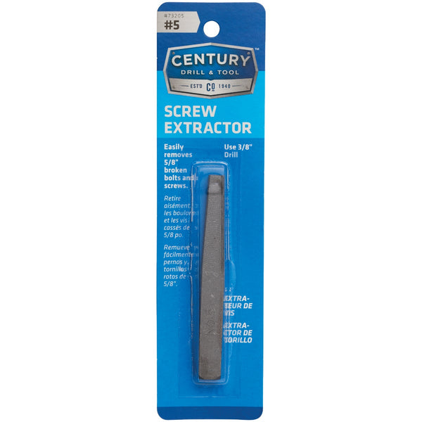 Century Drill & Tool #5 Straight Flute Screw Extractor