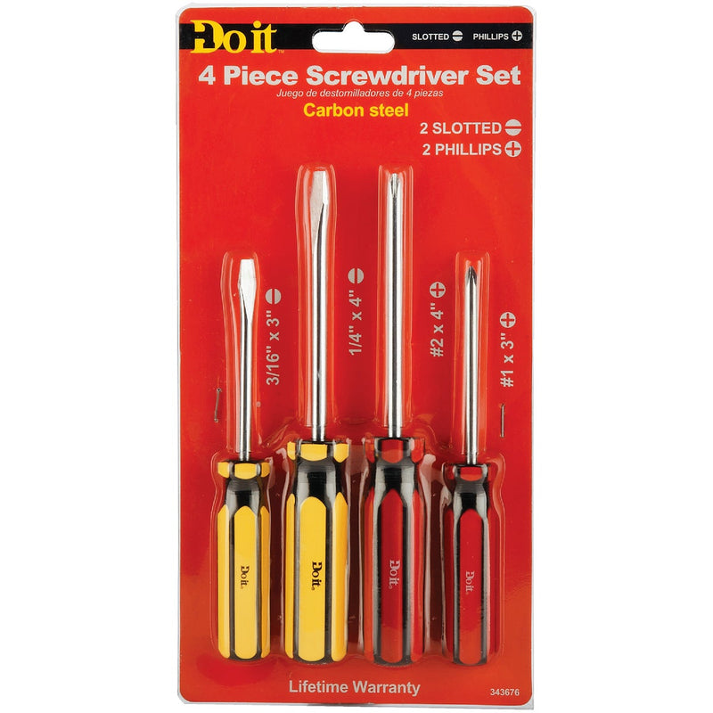 Do it Slotted & Phillips Screwdriver Set (4-Piece)