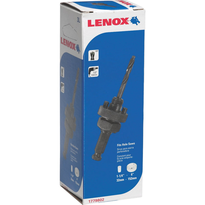 Lenox 1/2 In. Hex Shank Arbor Hole Saw Mandrel Fits 1-1/4 In. to 6 In. Hole Saws